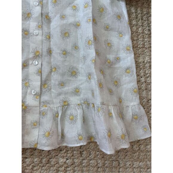 NWT Sleeper Marseille mini dress linen daisy, Large $270 - Picture 9 of 10